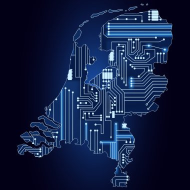 elektronik devre ile Hollanda Haritası
