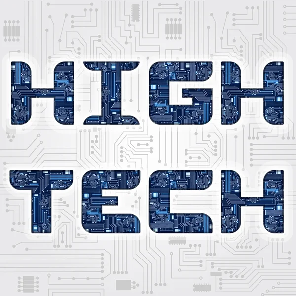 "High Tech" phrase — Stock Vector
