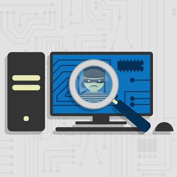 Malware detectado en PC — Archivo Imágenes Vectoriales