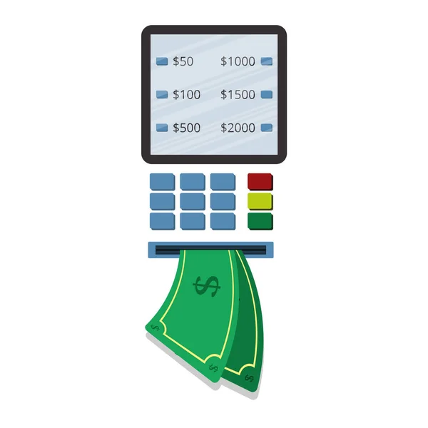 Vybírat Peníze Bankomatu — Stockový vektor