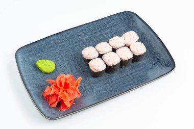 Japon ulusal mutfağı beyaz arka planda izole edilmiş.