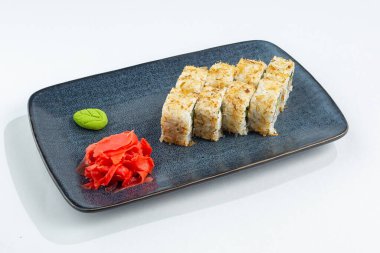 Japon ulusal mutfağı beyaz arka planda izole edilmiş.