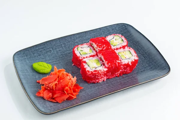 Plat Cuisine Nationale Japonaise Isolé Sur Fond Blanc — Photo