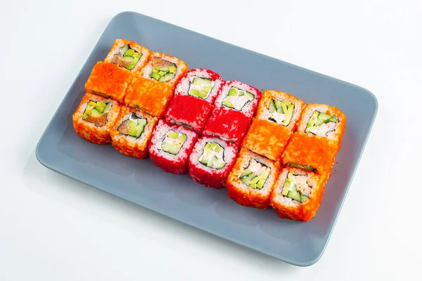 Prato Cozinha Nacional Japonês Isolado Fundo Branco — Fotografia de Stock