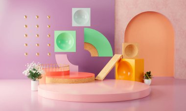 Temel ve soyut arkaplanın 3d görüntülenmesi