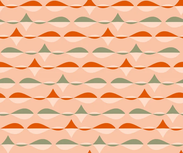 Retro 70s patrón geométrico inconsútil colorido. Textura sin fin, fondo retro. Ilustración vectorial — Vector de stock