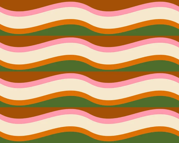 Retro 70s naadloos kleurrijk geometrisch patroon. Eindeloze textuur, retro achtergrond. Vectorillustratie — Stockvector