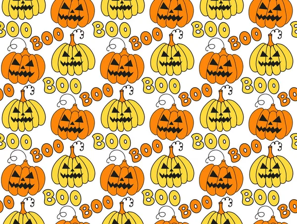 Groovy Halloween Seamless Pattern 70S Style Psychedelic Hippie Endless Texture — Vector de stock