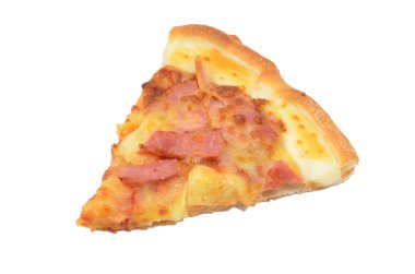 dilim pizza beyaz zemin üzerine izole kesmek