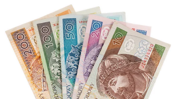 Peníze polský zlotý — Stock fotografie