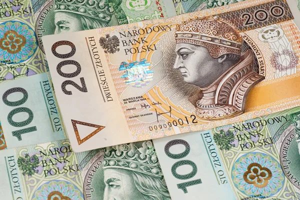 Pieniądze Polski złoty — Zdjęcie stockowe