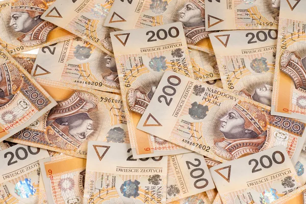 Гроші Польський злотий — стокове фото