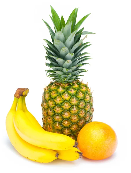 Banana pineapple grapefruit — Stock Photo, Image