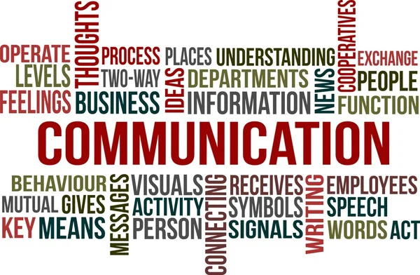 Kommunikation - Wortwolke — Stockvektor
