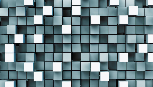 A bulk layer of metal 3d squares