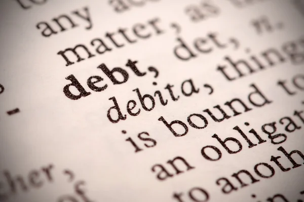 Definición de la deuda —  Fotos de Stock