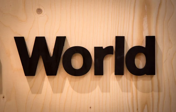 World in Wood Type — Stock Photo, Image