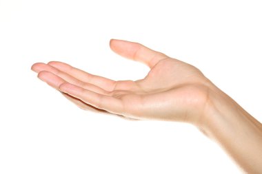 Human hand on white background clipart