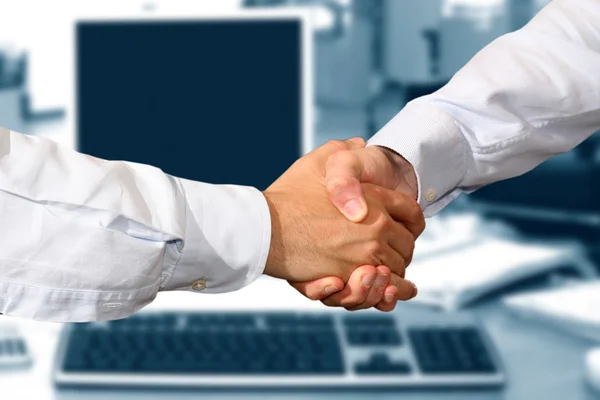 Business Handshake in Office — Stock Photo, Image