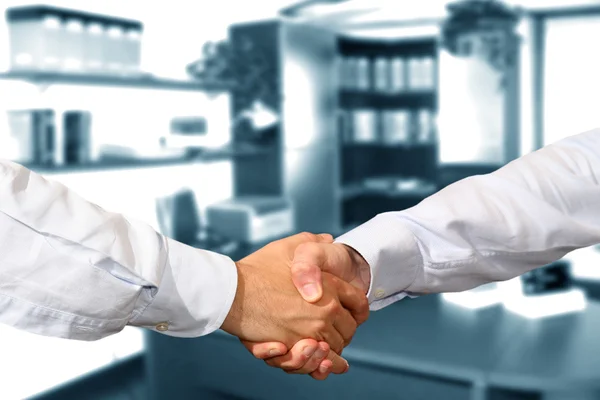 Business Handshake in Office — Stock Photo, Image