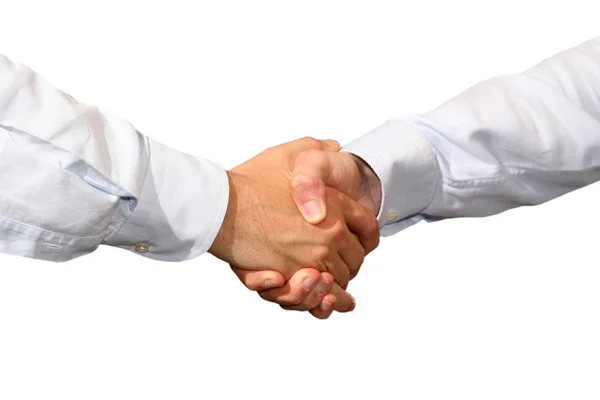 Business Handshake on White Background — Stock Photo, Image