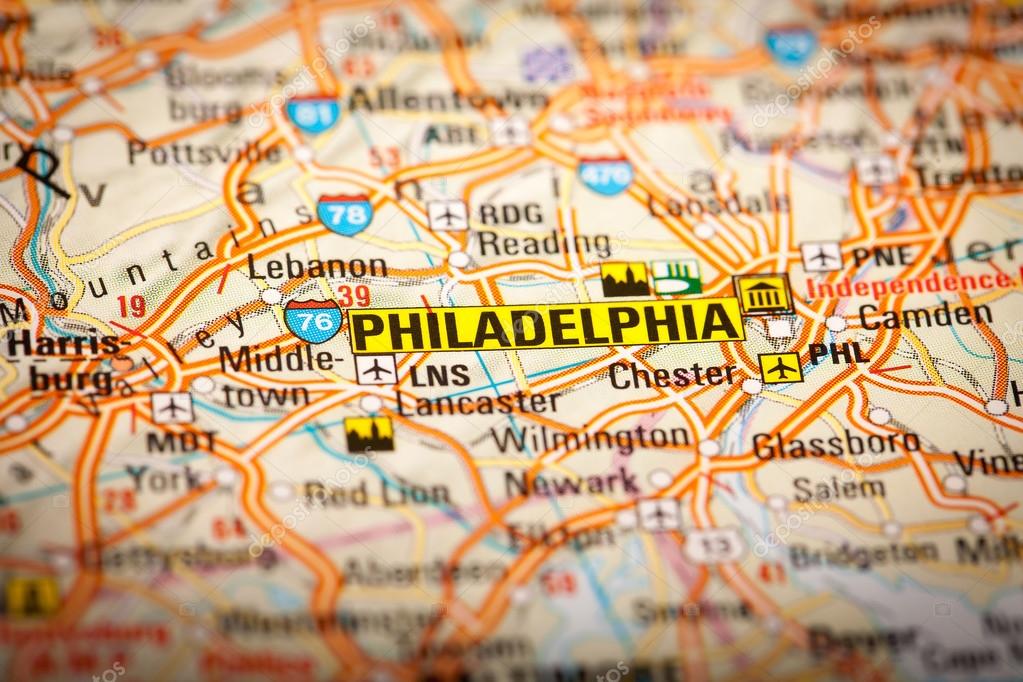 Philadelphia, City on a Road Map Stock Photo by ©marcoscisetti 47613597