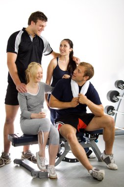 spor salonunda grup