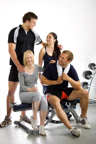 Group of friends in the gym Stock Image