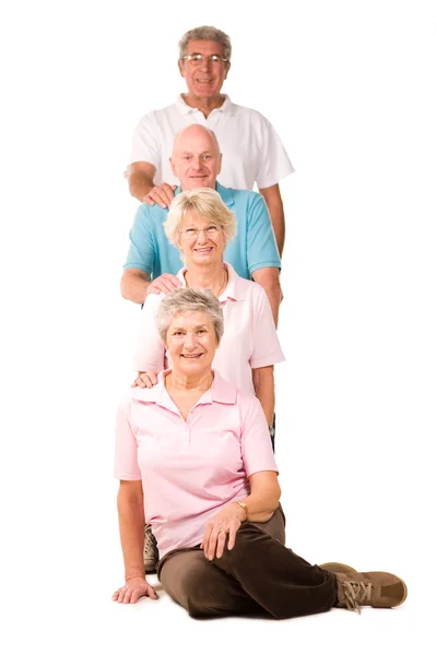 Group of mature exercise friends — Stock Photo, Image