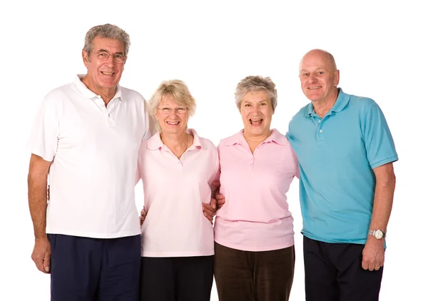 Grupo de amigos de exercício maduros — Fotografia de Stock