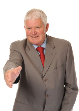 başarılı bir iş adamı olgun sunan karşılıklı