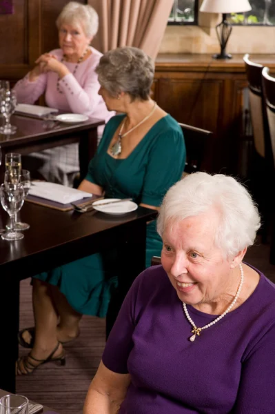 Donne anziane nel ristorante Immagine Stock