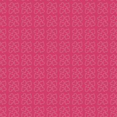 Kusursuz desenli kalp arka planı, aşk konsepti, Sevgililer Günü çizimi