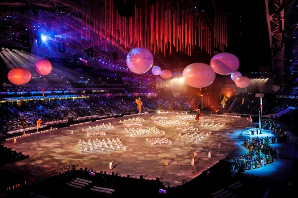 Eröffnungszeremonie der Winter-Paralympics 2014, Sotschi, Russischer Verband Stockbild