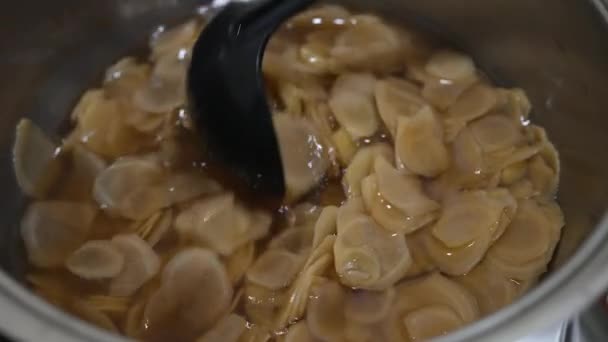 Gemberbier Werd Gekookt Pot Keuken — Stockvideo
