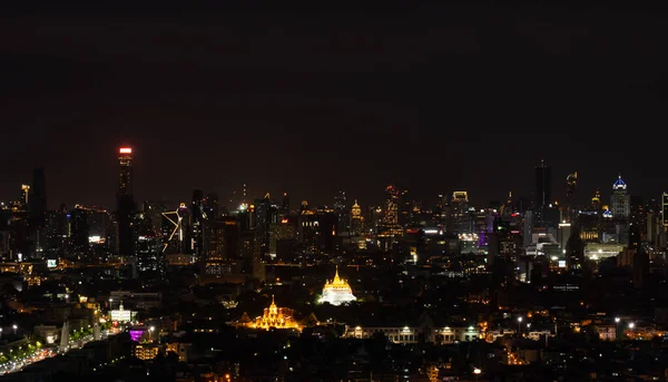 Stadtlandschaft Von Bangkok Thailand Bei Nacht — Stockfoto
