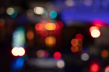 Defoucsed Picture of Bokeh Light at Night