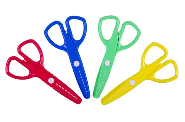 renkli kağıt ve plastik makas ile çocukların yaratıcılık için ayarla