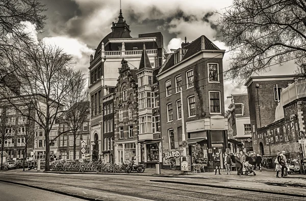 アムステルダムの古い住宅 — ストック写真