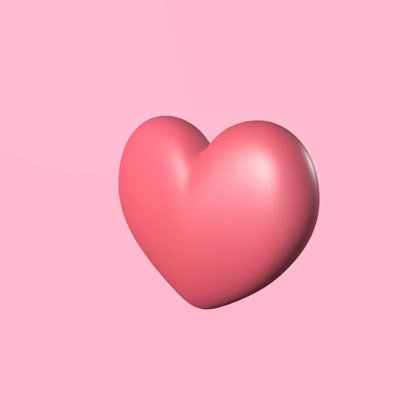 Illustration Rendu Coeur Symbole Décor Amour Pour Saint Valentin Invitations — Photo