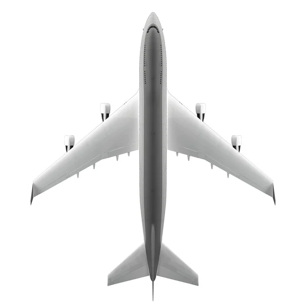 Avião de passageiros isolado sobre fundo branco — Fotografia de Stock