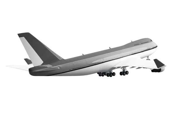Avión de pasajeros aislado sobre fondo blanco — Foto de Stock