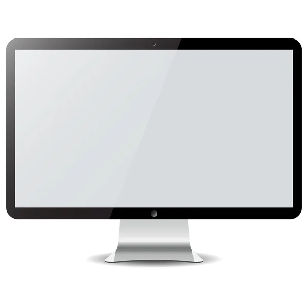 Pantalla de computadora aislada en blanco. Vector eps10 — Vector de stock