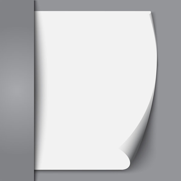 Пустой лист бумаги. Вектор S10
