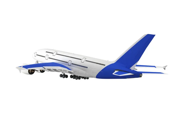 Passagiersvliegtuig geïsoleerd op witte achtergrond — Stockfoto