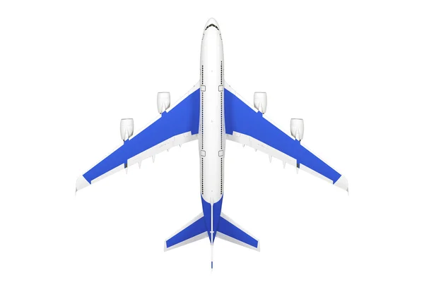 Пасажирський літак ізольований на білому тлі — стокове фото