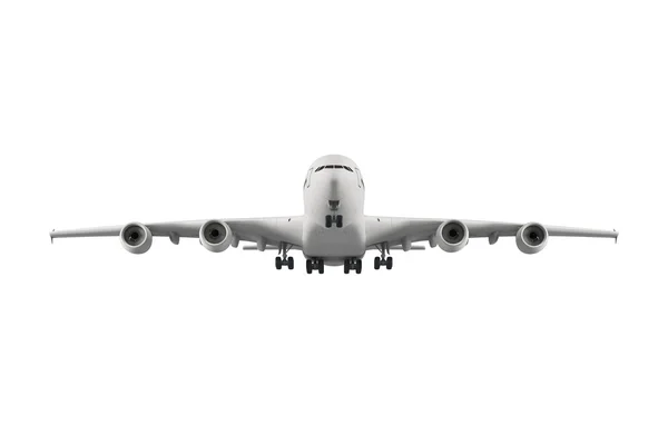 Пассажирский самолет изолирован на белом фоне — стоковое фото