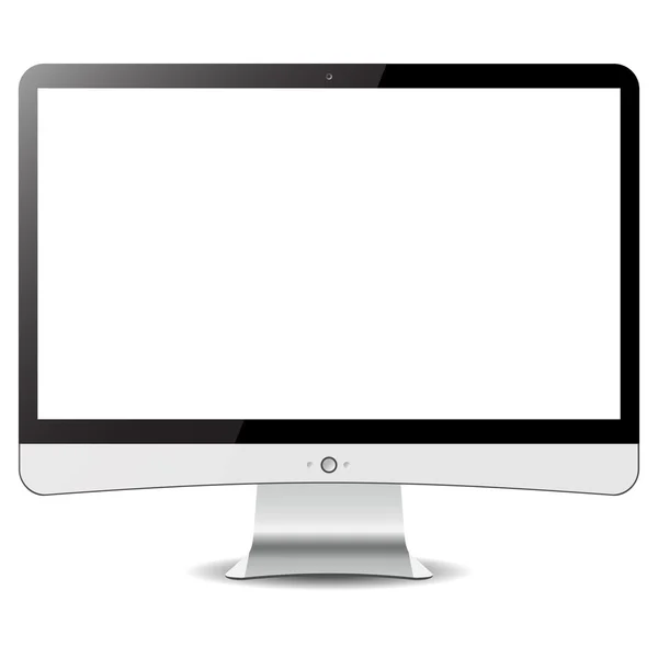 Wyświetlacz komputera na białym tle — Zdjęcie stockowe
