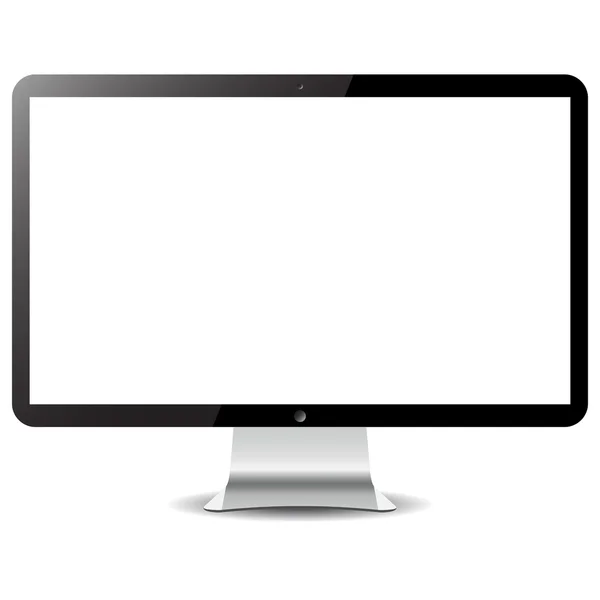 Exibição de computador isolado no branco — Fotografia de Stock