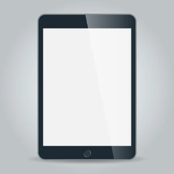 Fekete üzleti tabletta elszigetelt fehér background — Stock Fotó